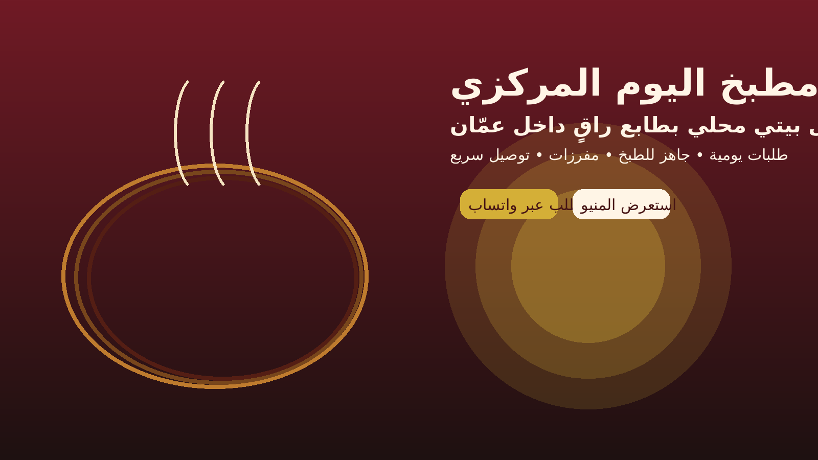 هوية بصرية لمطبخ اليوم المركزي